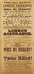 Playbill for 'London Assurance'